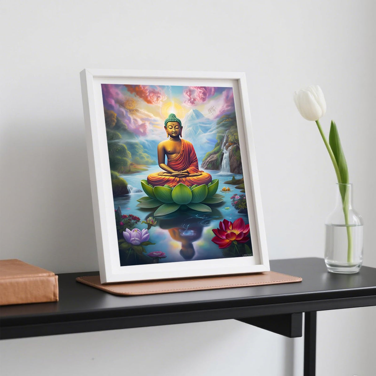 UIBDVKS DIY The Noble Buddha Diamond Painting Buddhist Buddha Paint by Numbers for Adults Full Round Diamond Art Kits for Room Decor Living Room Decor 12x16 inch UIBDVKS