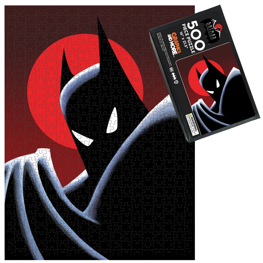 Batman The Animated Series Moonlight 500 Piece Jigsaw Puzzle for Adults, 16" L X 21.5" W GRAPHICS & MORE