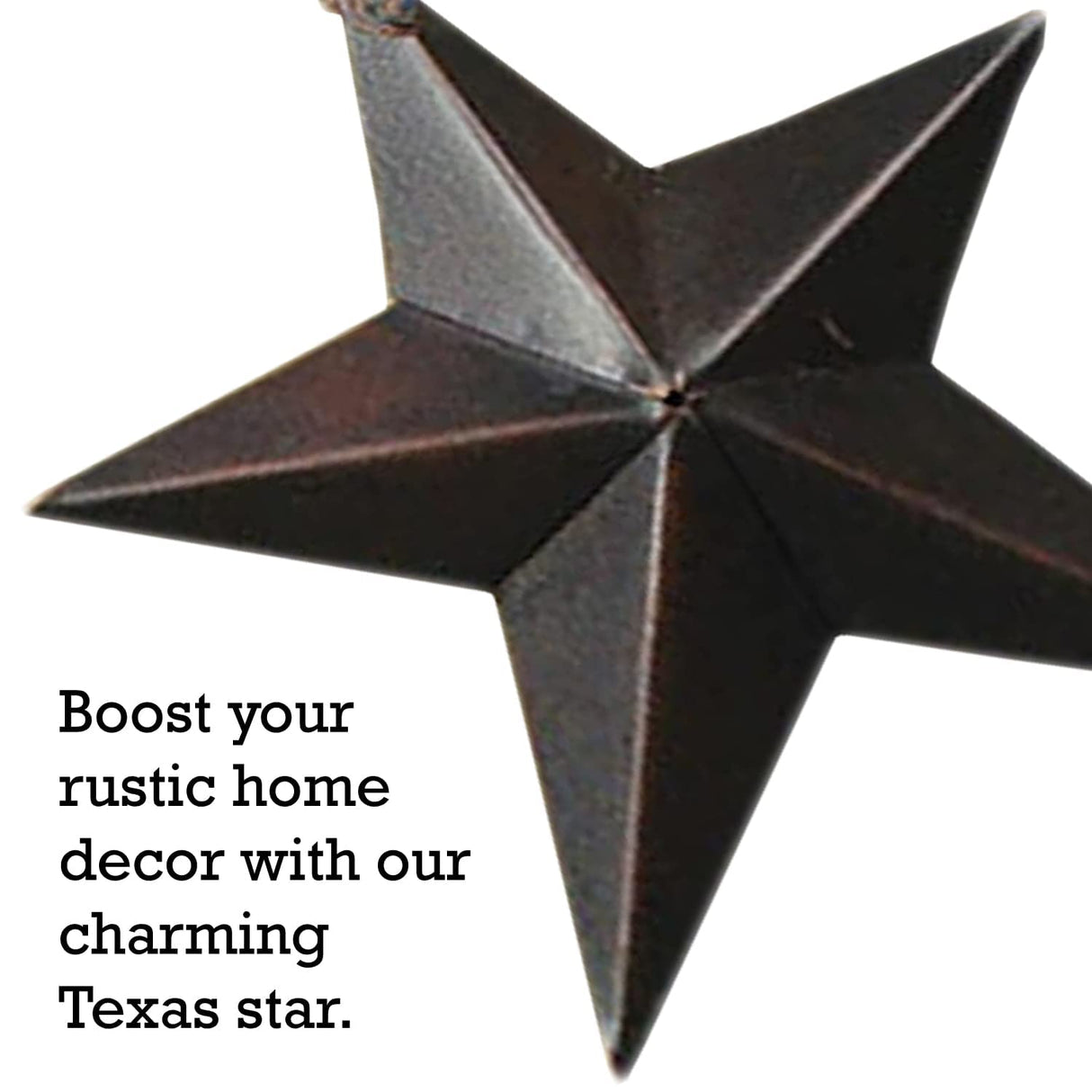 CWI Gifts Metal Barn Star - 5" Galvanized Hanging Star - Farmhouse Wall Decor - Black - 1 CWI Gifts