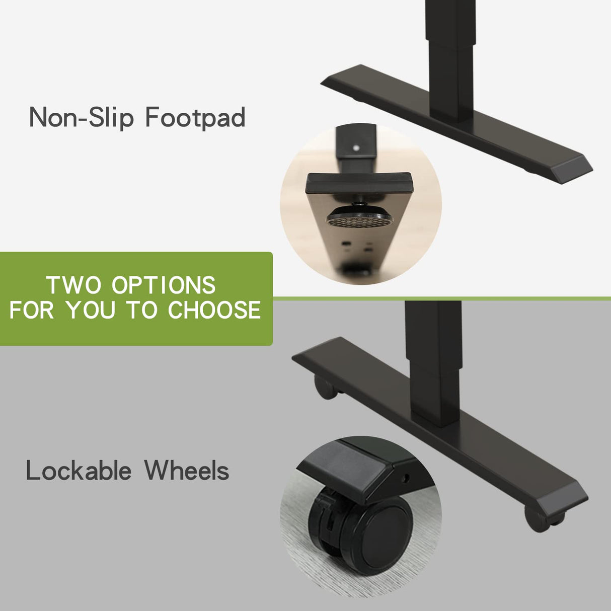 Radlove Electric Height Adjustable Standing Desk, 55'' x 30'' Stand Up Desk Workstation, Splice Board Home Office Computer Standing Table Height Adjustable Computer Desk Rustic Brown Top+Black Frame Radlove