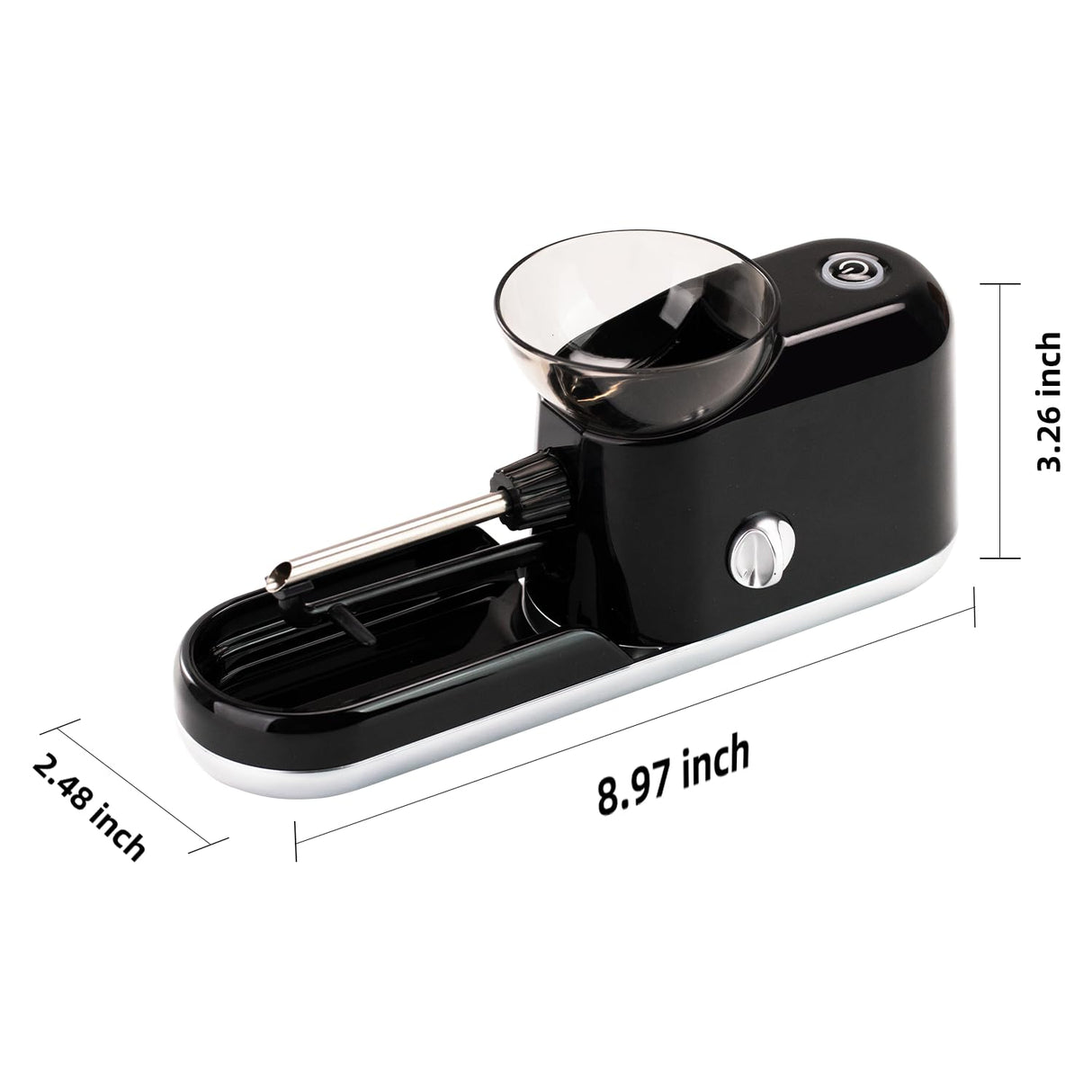 QCBF Electric Cone Roller Automatic Cone Loader Mini Portable Pre Roll Cone Filling Machine+Pre Roll Cone Support Box,Black QCBF