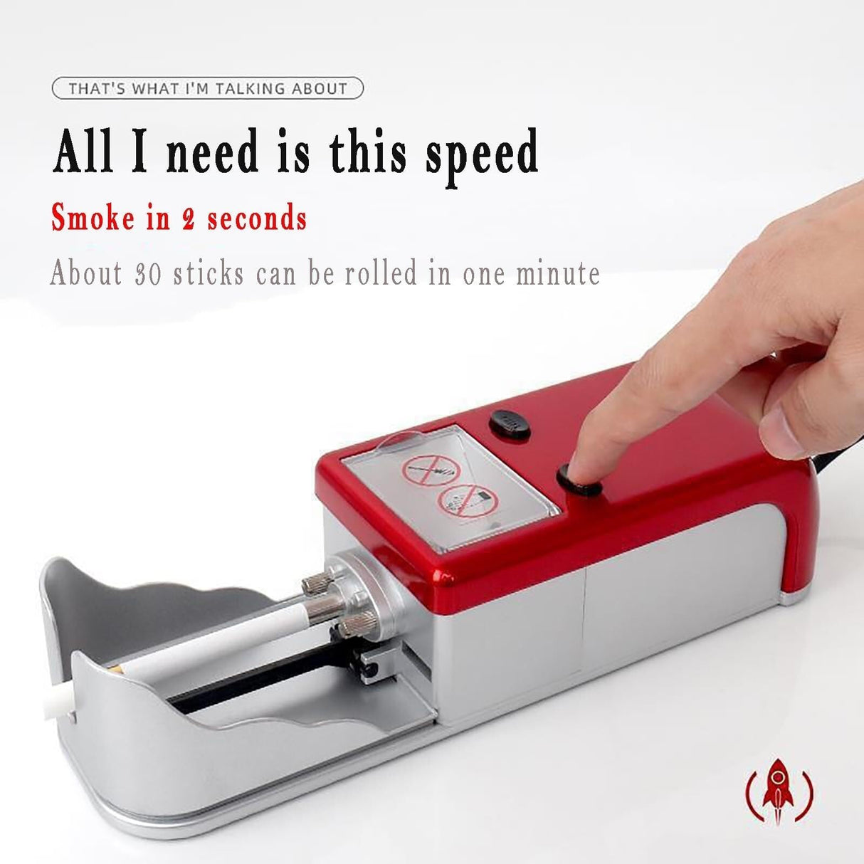 ZIJINGM Fully Automatic Electric Cigarette Rolling Machine, 5.5/6.5/8.0MM Universal Type, 5 Levels of Tightness Adjustment, Anti-Splash Design ZIJINGM