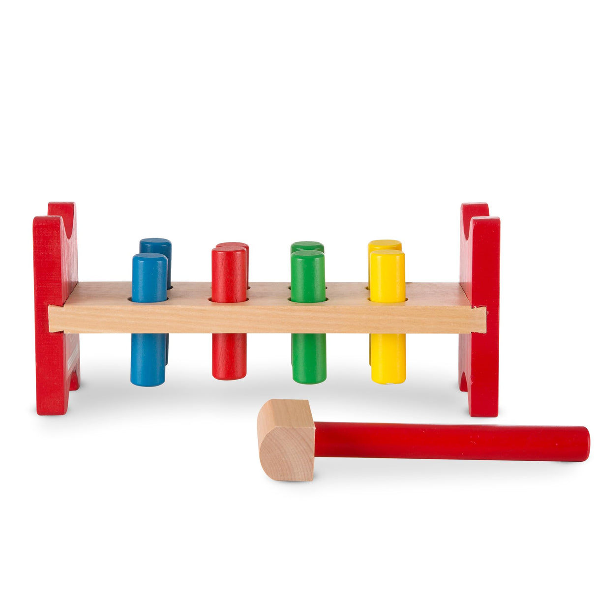 Melissa & Doug Deluxe Wooden Pound-A-Peg Toy With Hammer - FSC Certified Melissa & Doug
