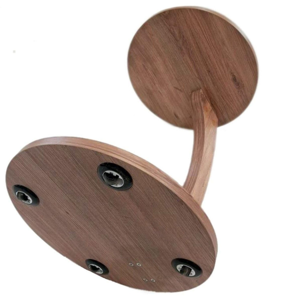 Furpinea C Shaped End Table for Couch Small Places, Space Saver Round Side Table for Sofa and Bedside with Wheels, Coffee and Eating Snack Time Tray for Living Room, Office (Natural) Furpinea