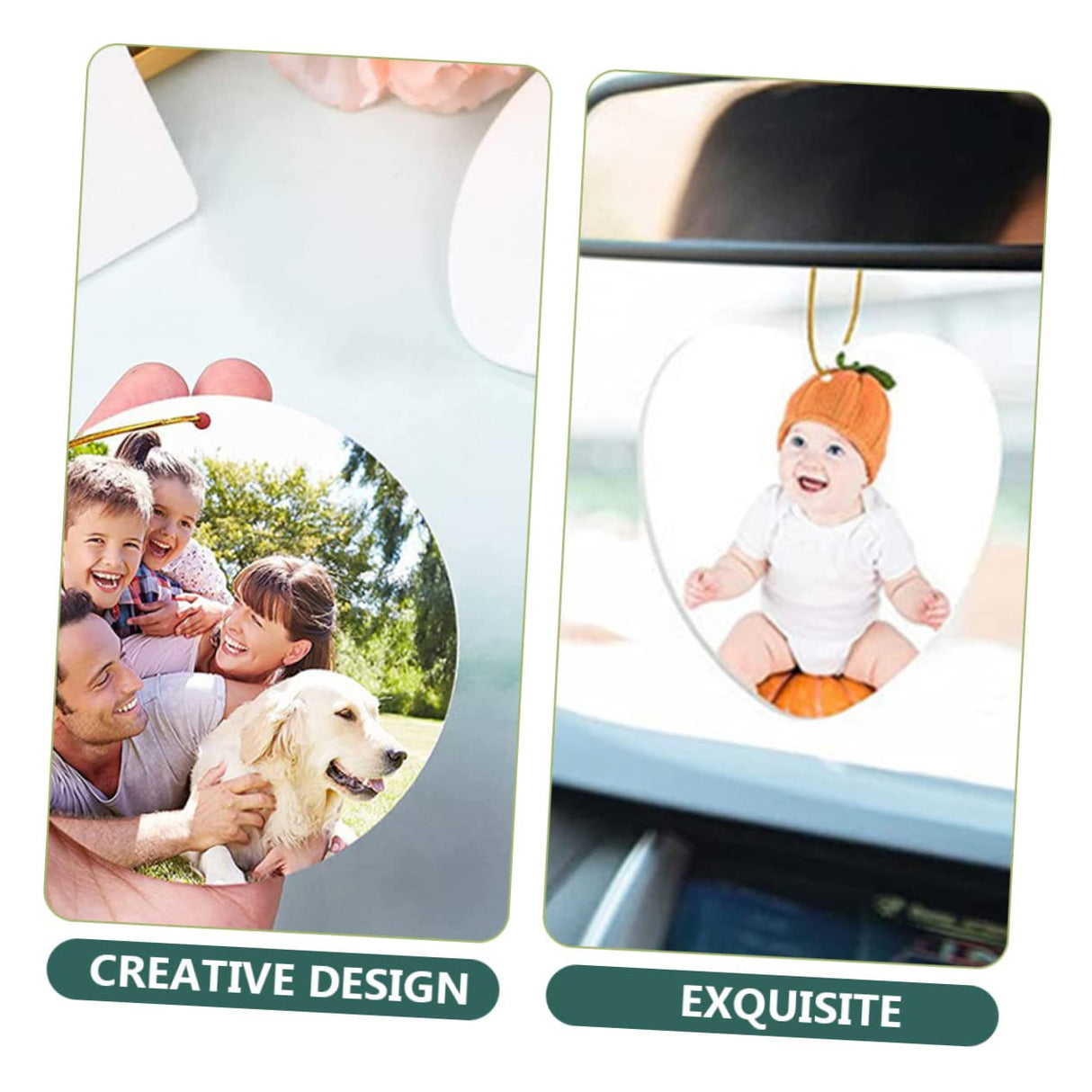 CHILDWEET 40 Pcs Home White Felt Sublimation Car Air Freshener Air Freshener Felt Sublimation Aromatherapy Blanks CHILDWEET