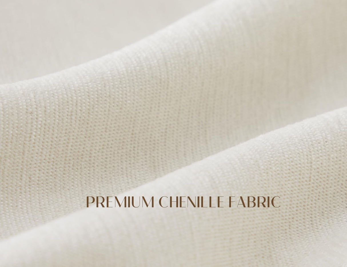 ohllob 110" Cloud Sectional Couches for Living Room, Convertible L-Shape Couch with Ottoman, 3 Seater Modular Sectional Sofa, Warm White ohllob