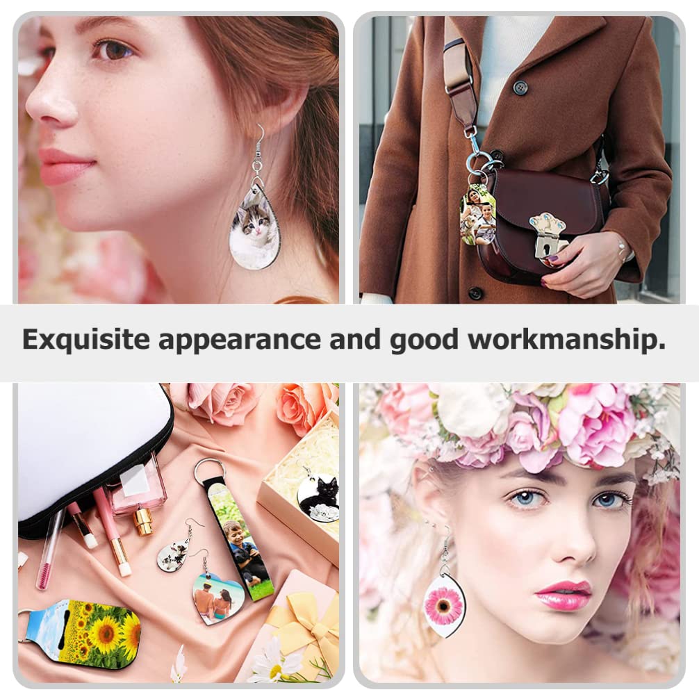 Ciieeo 1 Set Dye Sublimation Kit Sublimation Blanks Products Tassel DIY Sublimation Spray Sublimation Starter Kit Sublimation Blank Lipstick Holder Jewel Earrings Jewlery Kit Bag Key Ciieeo