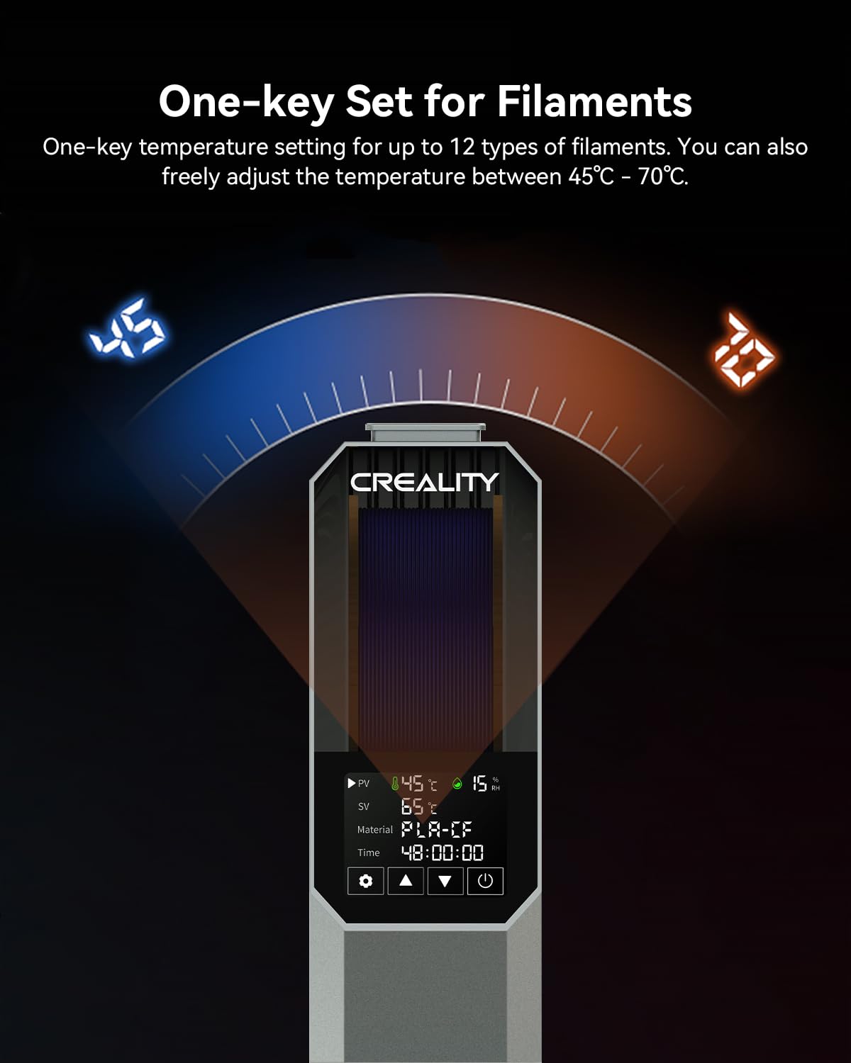 Creality Official Space Pi Filament Dryer, 360° Hot-Air Heating 3D Printer Filament Dryer Box with Fan, Upgraded Filament Dehydrator Storage Box for 1.75/2.85mm PLA PETG ABS Nylon PA TPU Creality