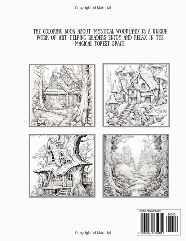 Mystical Woodland Coloring Book for Adults and Kids WoodArtSupply