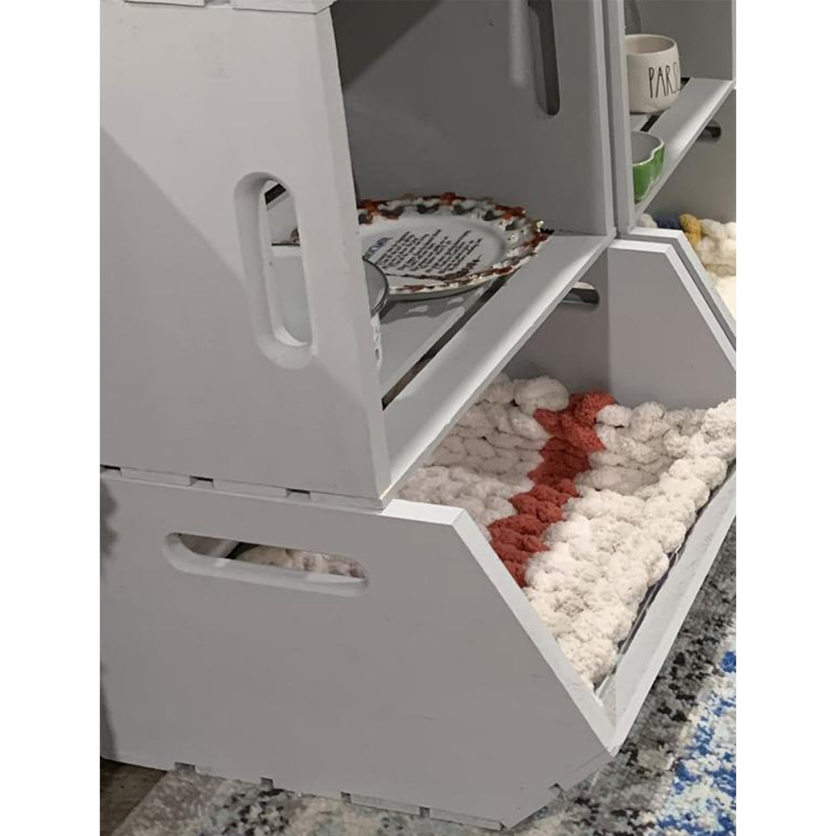 Wilson Wood Unfinished Large Stackable Openfront Pine Crate for Storage and Decoration at Home, Office, Kitchen, Bedroom, and Retail (17.8" x 16" x 9.5") (Set of 3) Wilson