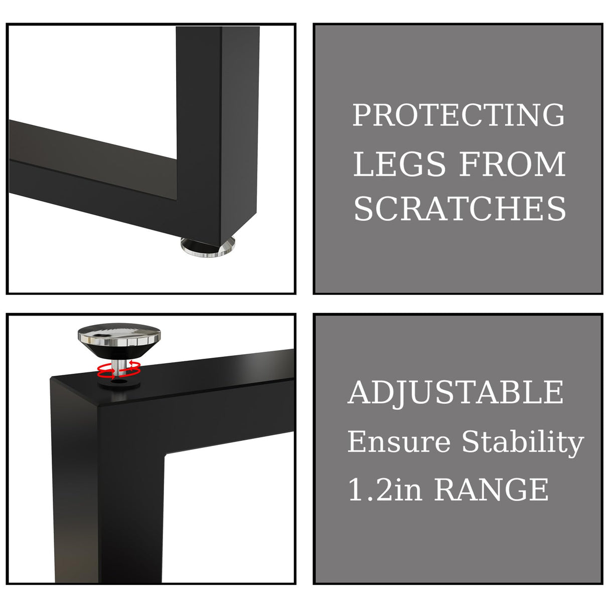 28 Inch Metal Table Legs Heavy Duty T Shape Metal Desk Legs Set of 2 Industrial Table Legs,Black Table Legs,Modern Table Legs,Console Table Legs (28" H X35''W) TIEOU