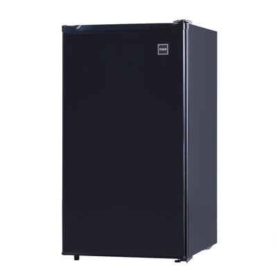 RCA RFR321-B-Black-COM RFR321 Single Mini Refrigerator-Freezer Compartment-Adjustable Thermostat Control-Reversible Doors-Ideal for Dorm, Office, RV, Garage, Apartment-Black Cubic Feet, 3.2 CU.FT