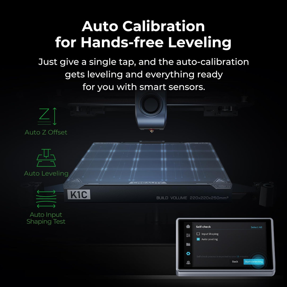 Creality K1C 3D Printer, 2024 New Version 600mm/s High-Speed Auto Leveling Clog-Free Robust Direct Extruder K1 SE Upgraded 3D Printer with AI Camera 300°C Printing Support Carbon Fiber Filaments Creality