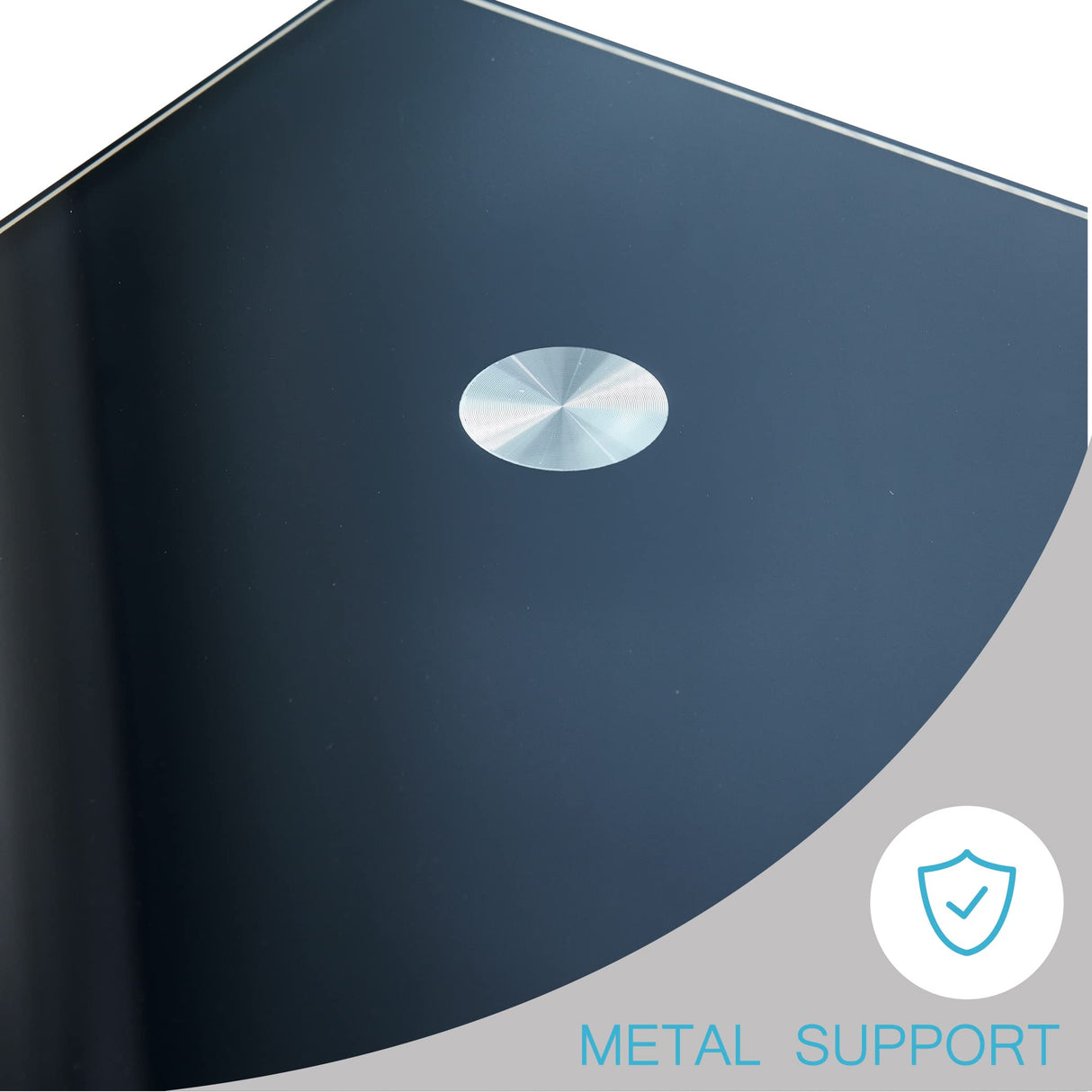 Btrpily Living Room Rectangle Coffee Table, Tea Table Suitable for Waiting Room, Modern Side Coffee Table with Wooden Leg, Glass Tabletop with Lower Shelf, 39.5D x 23.5W x 17.5H in, Black Btrpily