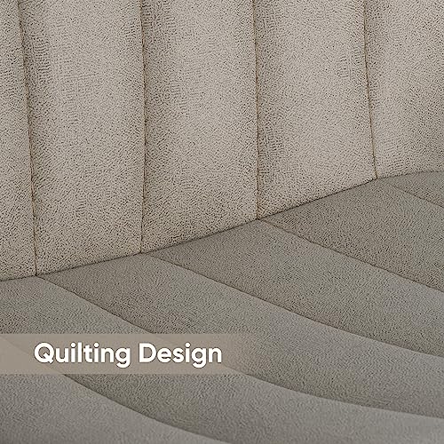 Nalupatio Bar Stools Set of 2 Modern Swivel Bar Chairs, Barstools Counter Height with High Backrest, Easy 3-5 Minute Assembly for Bar, Kitchen, Dining Room Beige Nalupatio