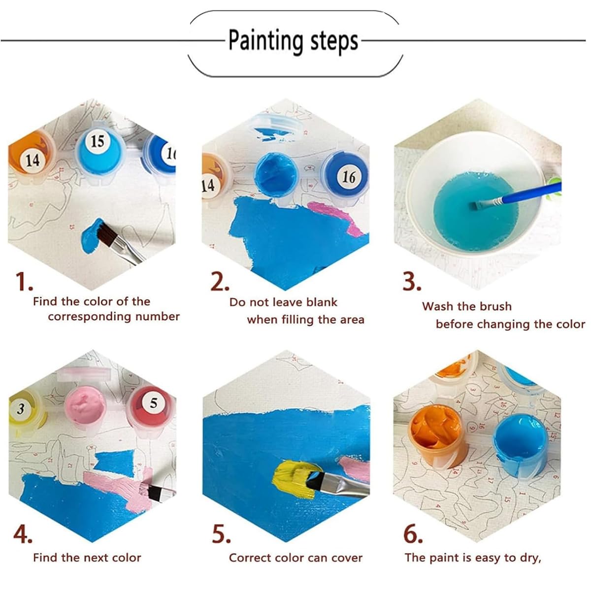 Lovepefe Starry Sky Paint by Numbers Kit for Adults, 4 Pack Country Night Paint by Number Kits for Beginner Moon Acrylic On Canvas DIY Oil Painting Kit for Gift Home Wall Decor 12x16 Inch Lovepefe