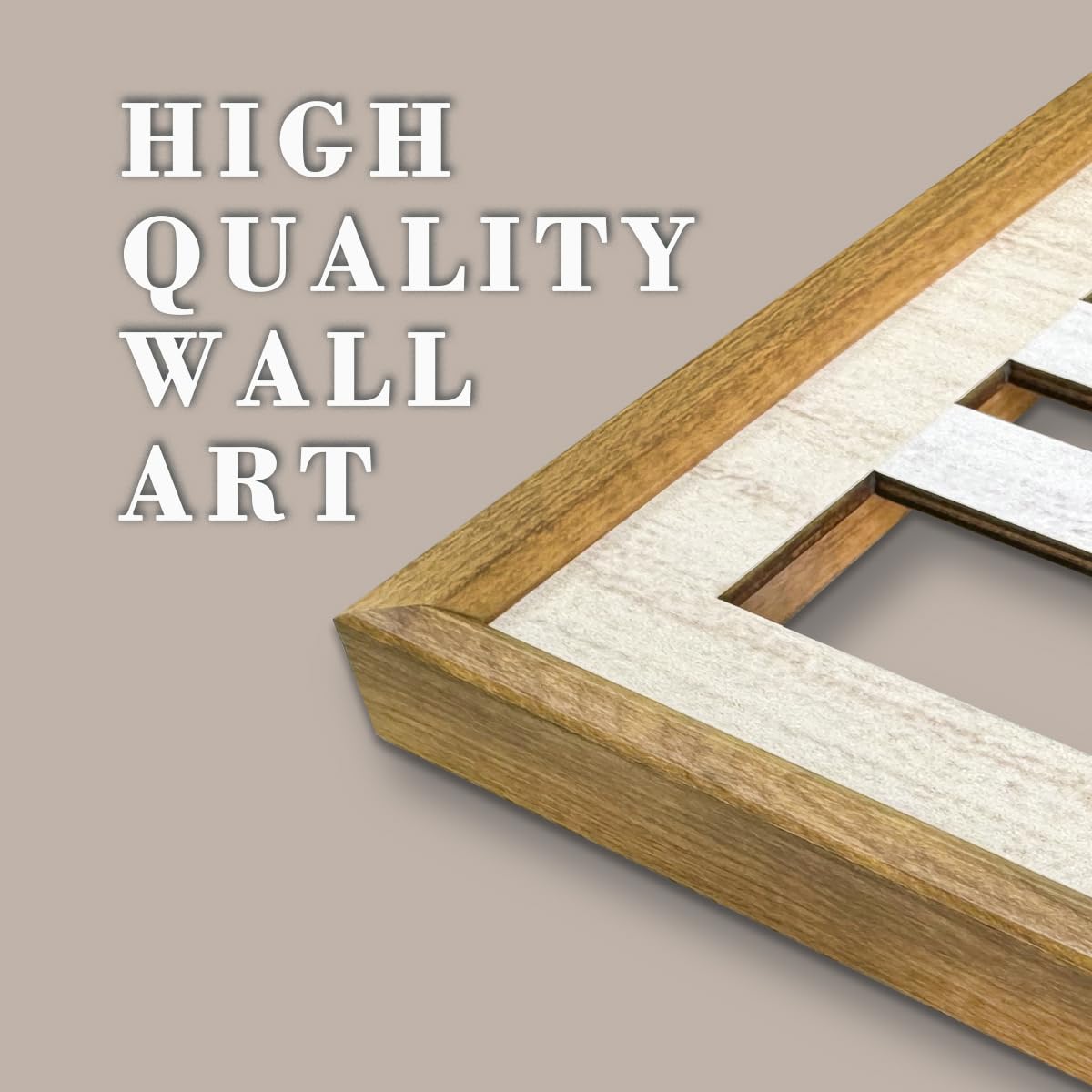 IARTTOP Large Abstract Geometric Wood Wall Art Framed Boho Wall Art Set Of 3 Mid Century Modern Wall Art Neutral Wall Decor For Bedroom Living Room Office-16 x32 IARTTOP