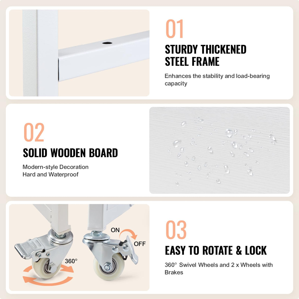 VEVOR 3 Tier Movable Heat Press Table, Foldable Heat Transfer Machine Stand with Vinyl Roll Holder, Heavy Duty Rolling Metal Workbench for DIY Sublimation Transfer Machine and Printer VEVOR