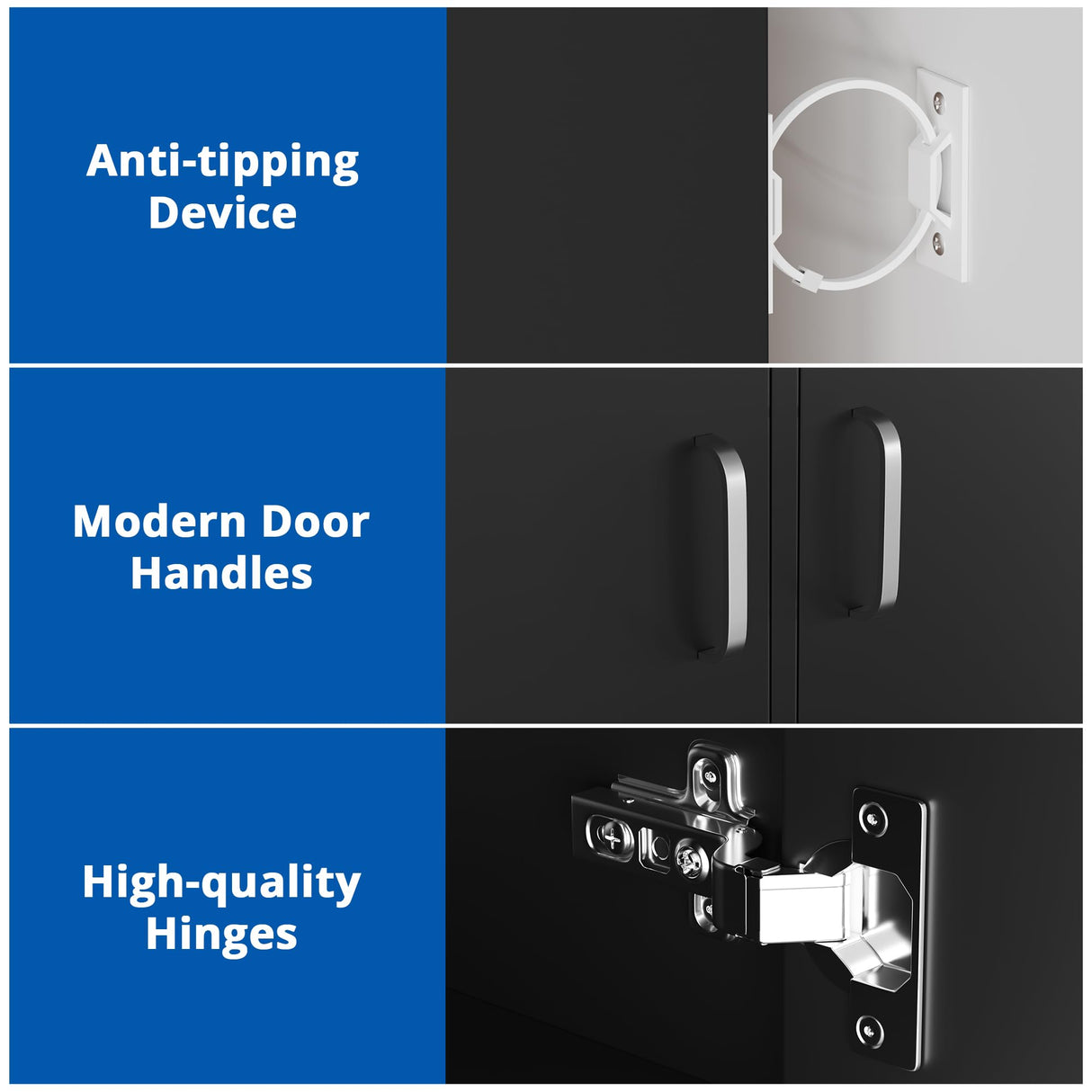 Cozy Castle 70" Tall Black Bookshelf with 12 Cubes and 2 Doors, 4-Tier Open Shelf Bookcase with Cabinet, Modern Cube Storage Organizer for Living Room, and Office Cozy Castle