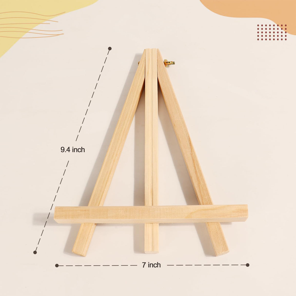 DOMMARE 9.4 in Wooden Easel Stand for Painting, Canvases, Art, Crafts, Tabletop Easels, Small Wood Table Top Paint Tripod Station for Kids Adults, Portable Display Photo Picture Sign Holder(3 Pack) DOMMARE