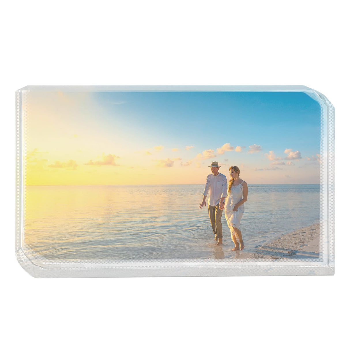 Ismosm Sublimation Blanks Crystal Tabletop Decor Decorative Signs Plaques Custom Photo Frame DIY Picture Frame (Blank - Rectangle) Ismosm