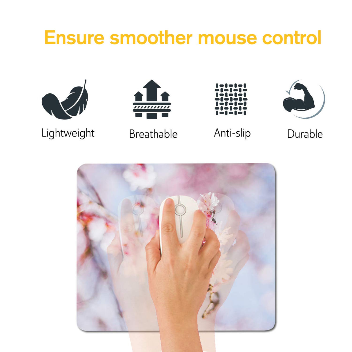 A-SUB Sublimation Mouse Pad Blank Rectangular Blanks 12 pcs for Sublimation Transfer Heat Press Printing Crafts 24x20x0.2cm White A-SUB