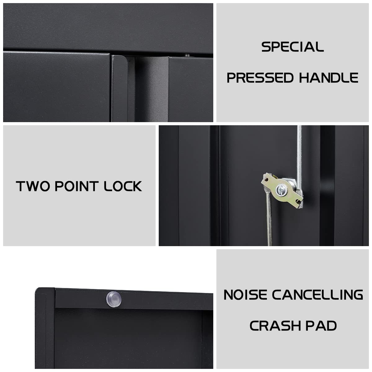 GREATMEET Metal Wall Storage Cabinet with Locking Doors,Wall Mounted Garage Storage Cabinets with 1 Adjustable Shelf and 2 Doors,Steel Cabinet for GREATMEET