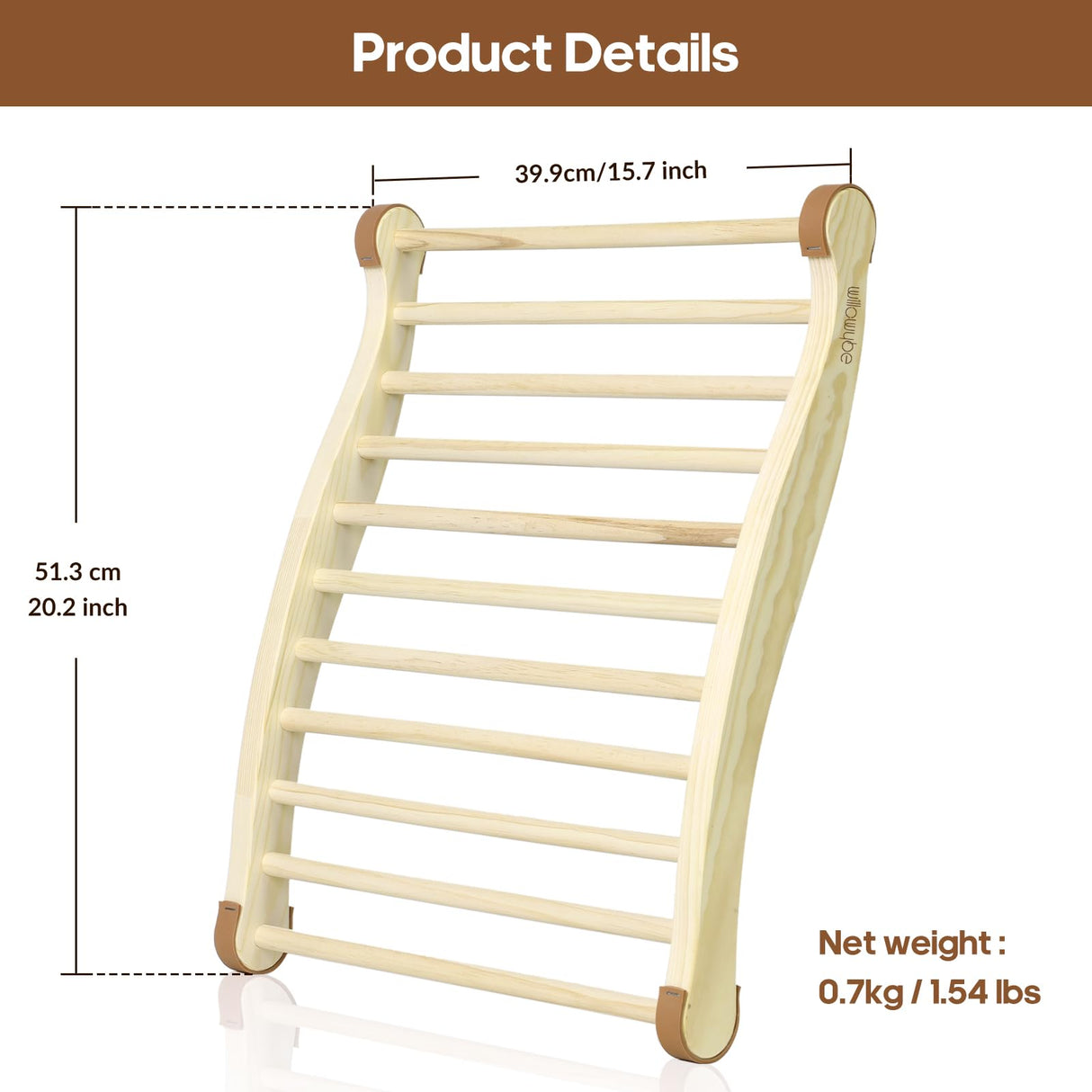 WILLOWYBE Sauna Backrest Durable Non-Slip Pads & Natural Scotch Pine Wood - Back Support for Infrared Sauna and Steam Sauna Accessories Luxury - Ideal for Everyday WILLOWYBE