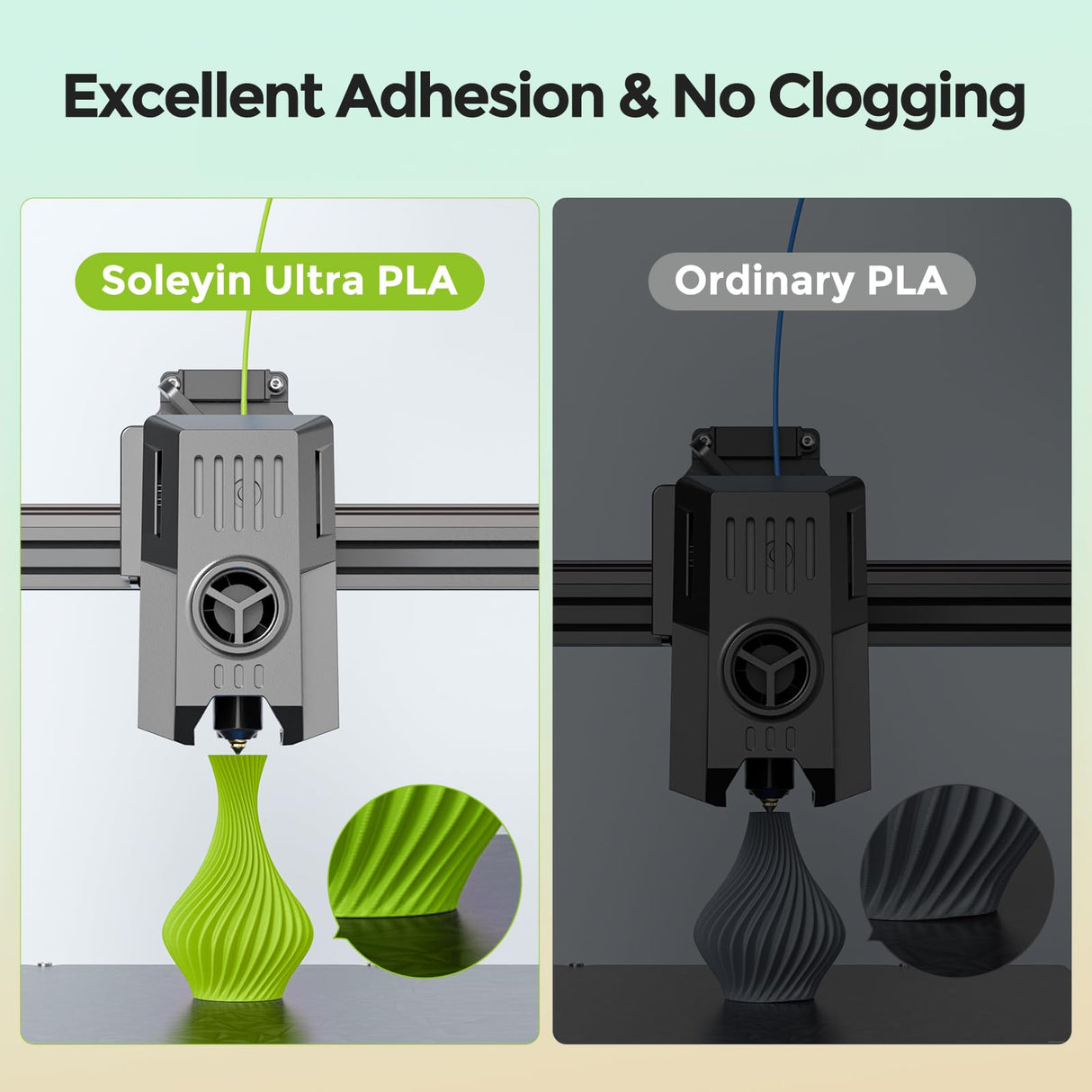 SOLEYIN Ultra PLA Filament 1.75mm PLA 3D Printer Filament High Speed 30-300mm/s Dimensional Accuracy +/- 0.02mm, 1kg Spool (2.2lbs), Soleyin by Creality Filament, Fit Most FDM 3D Printer, PLA Rosehip SOLEYIN