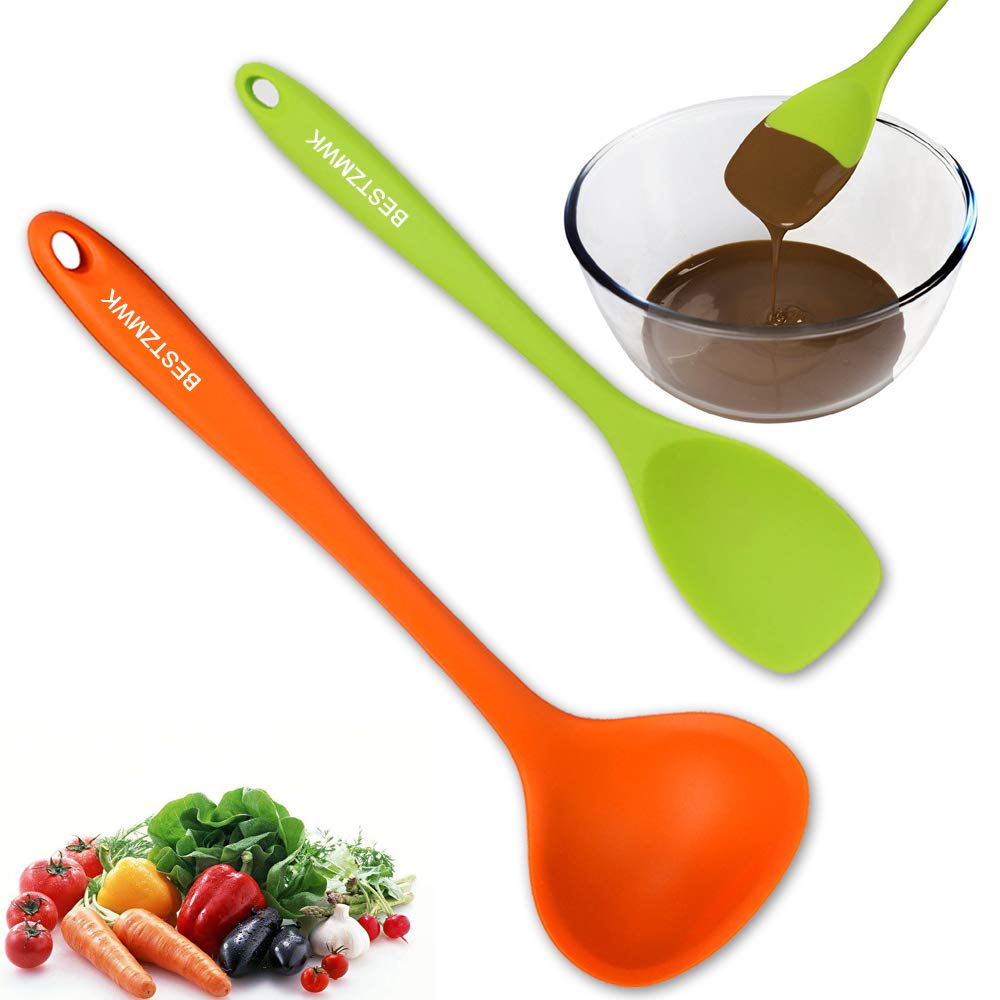 Kitchen Utensil Set - 11 Cooking Utensils - Colorful Silicone Kitchen Utensils - Nonstick Cookware with Spatula Set - Colored Best Kitchen Tools Kitchen Gadgets(Multi) BESTZMWK