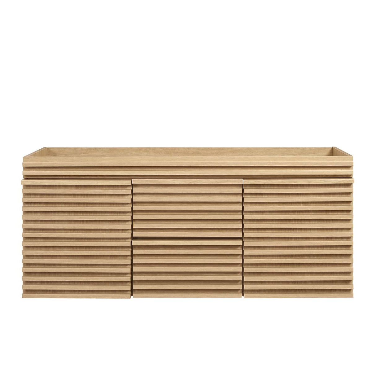 Modway Render 48" Double Sink Compatible (Not Included) Bathroom Vanity Cabinet in Oak Modway