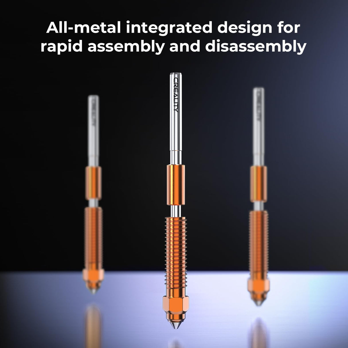 Creality Ender 3 V3/Plus K1C 3D Printer Nozzle Kit, Unicorn Quick-Swap Nozzle Kit 0.4mm 0.6mm 0.8mm, Steel-Tipped Copper Nozzle and Titanium Alloy Heatbreak, High Flow Nozzle Kit for 3D Printers Creality