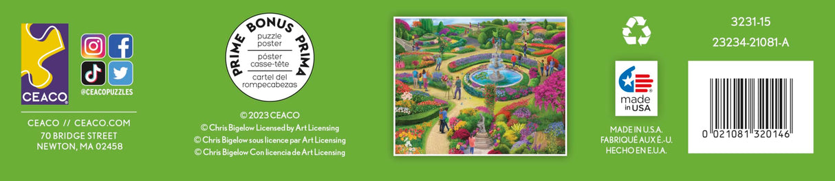 Ceaco - Fantastic Garden - 1000 Oversized Piece Jigsaw Puzzle Ceaco