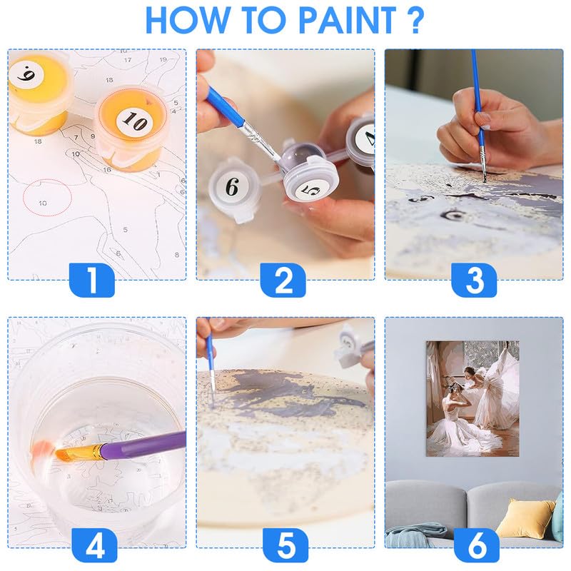 SKRYUIE Paint by Numbers Kit for Adults Beginner Basketball, Acrylic Fire Oil Painting by Numbers Kits with PaintBrushes Paintwork Art Crafts Canvas for Home Decor 16x20 inch SKRYUIE