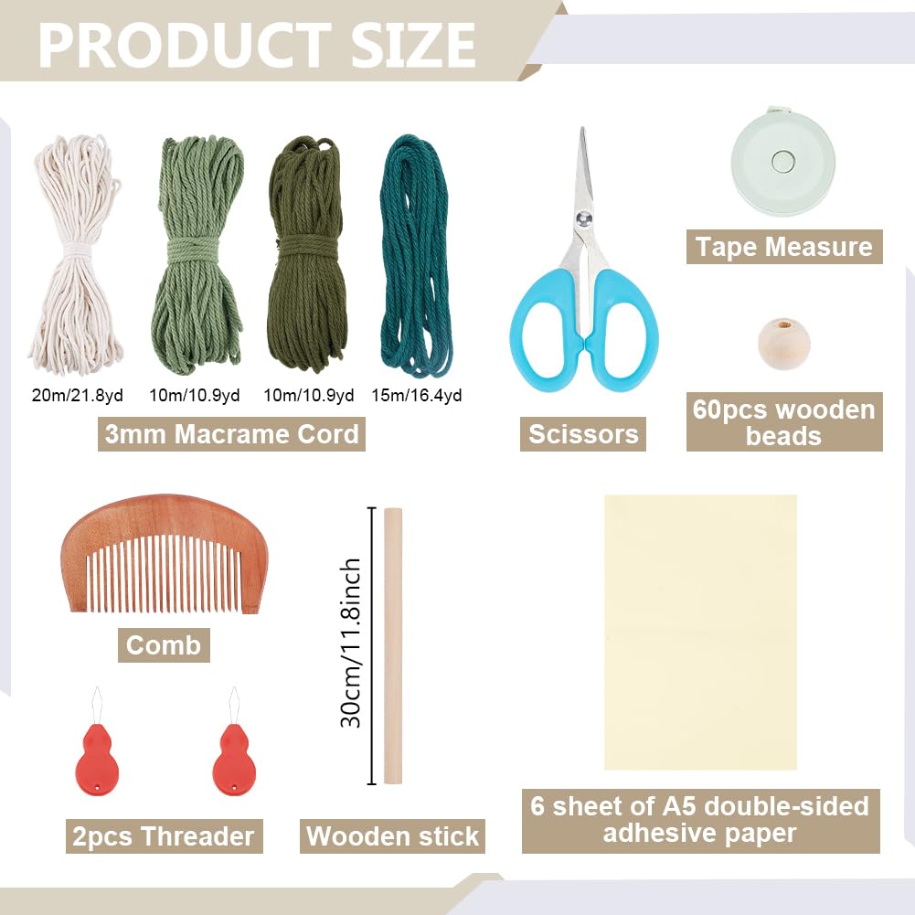 ACRNIGHEET Boho Macrame Leaf Kit for Adults Beginners Large DIY Macrame Kit Leaf Tassels Wall Hanging Elegant Wall Decor Bohemian Macrame Projects Handmade Enthusiast Gift ACRNIGHEET