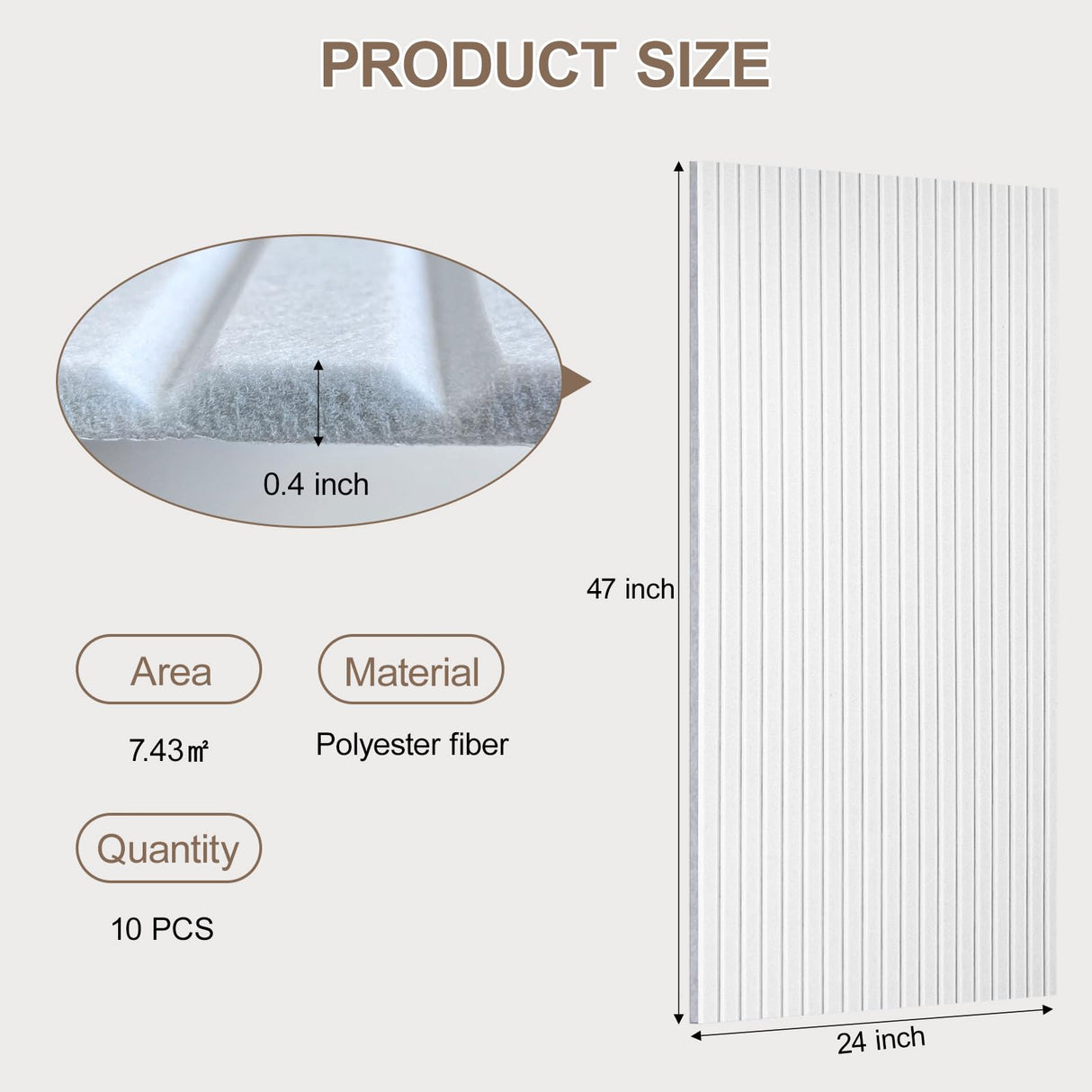 10 Packs Acoustic Panels,Large 47" X 24" X 0.38" Soundproof Wall Panels,Self-adhesive Sound Absorbing Dampening Panel,Sound Proof Panels for Walls Home Studio and Office(White) Lakexus