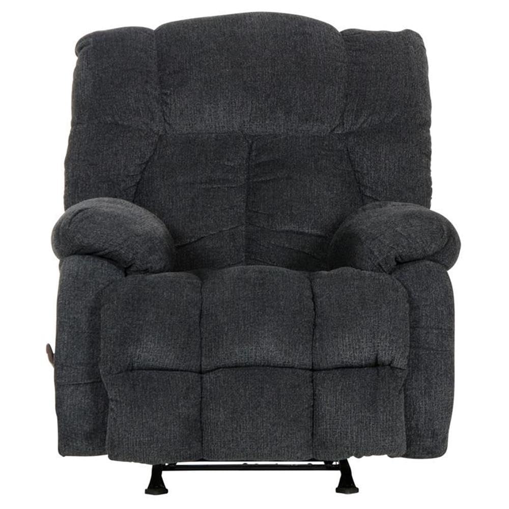 Catnapper Brock Rocker Recliner in Slate Gray Polyester Chenile Fabric Catnapper