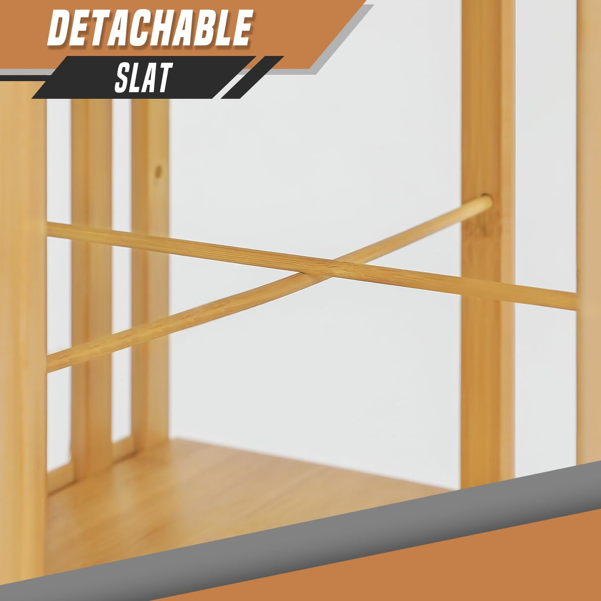 SFIHOME Bamboo Rotating Bookcase 5-Tierd Rotating Bookshelf Tower for Storage, Revolving Floor Standing Book Shelves 360 Degree Spinning Bookshelf for Living Room, Bedroom, Office and Library SFIHOME