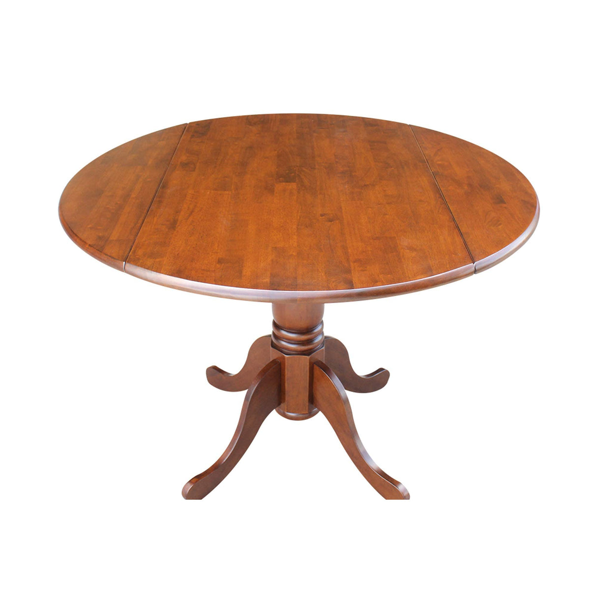International Concepts Round Dual Drop Leaf Pedestal Table, Espresso, 42" IC International Concepts