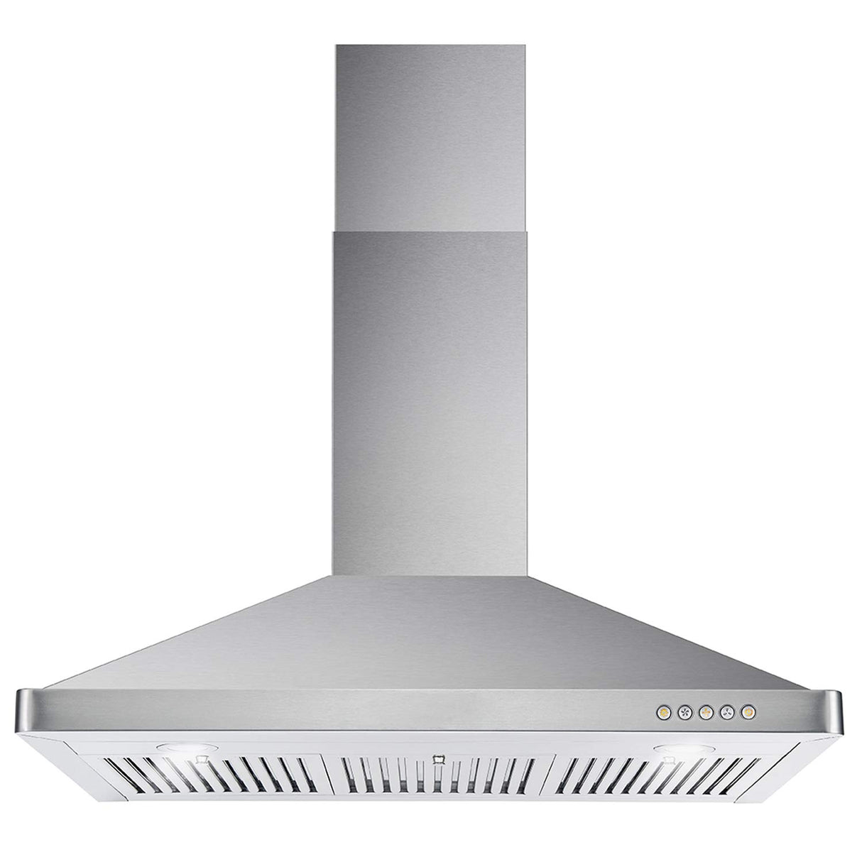 COSMO COS-63190 36 in. Vista Collection 380 CFM Ducted Wall Mount Range Hood, Button Controls, LED Lights, Stainless Steel COSMO