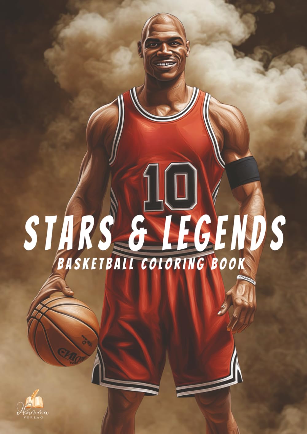 Basketball Coloring Book - STARS & LEGENDS: 55 authentic b&w illustrations of current and former champions from America's top professional league. WoodArtSupply