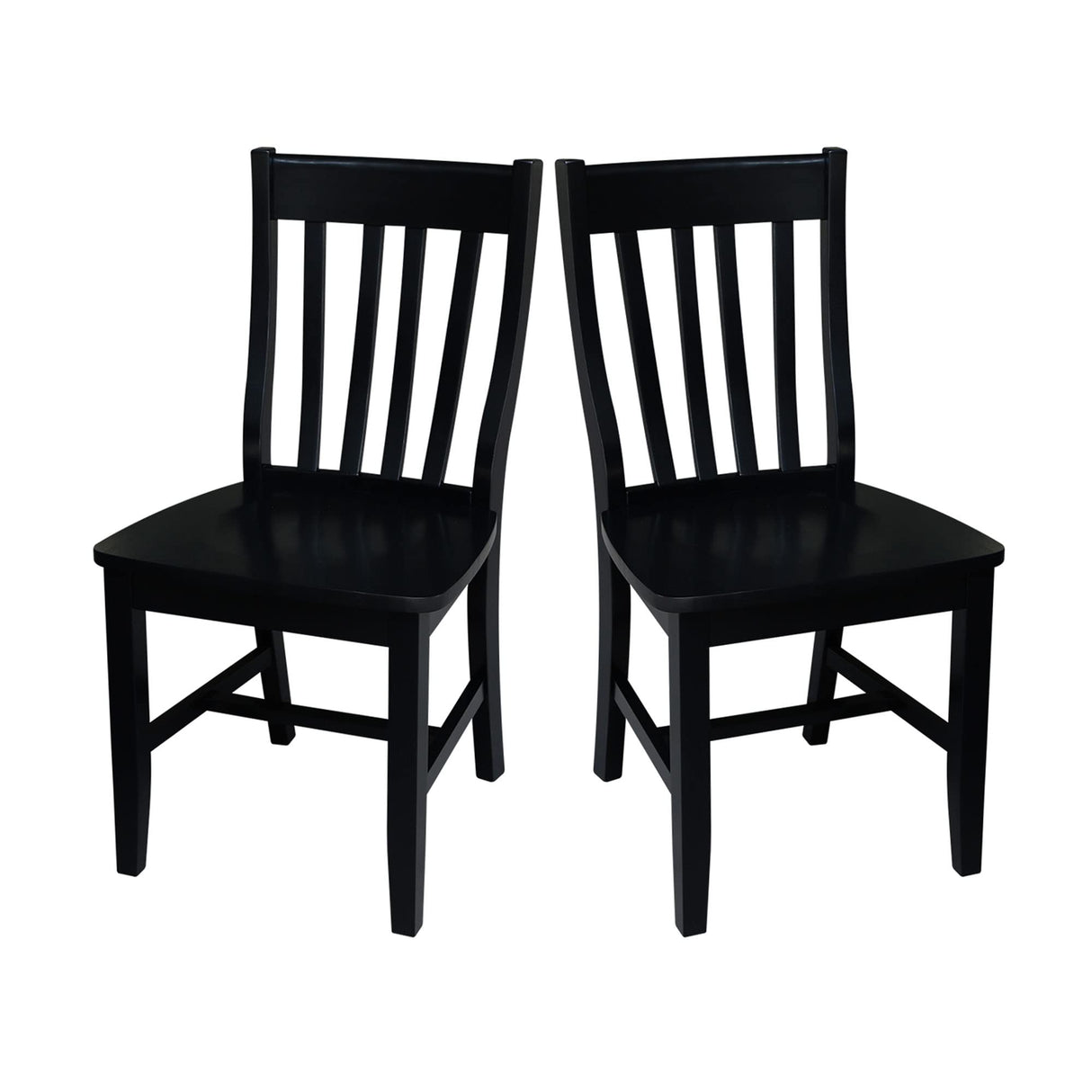 International Concepts Pair of Schoolhouse Chairs Black IC International Concepts