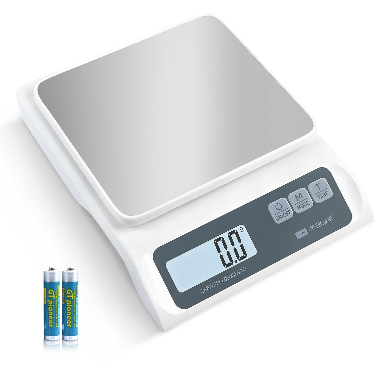 CYBERGIANT 13lb/0.1g Precision Digital Food Scale - Meal Prep Kitchen Baking & Espresso Coffee - Gram Scale with Stainless Steel Platform & LCD Display Cybergiant