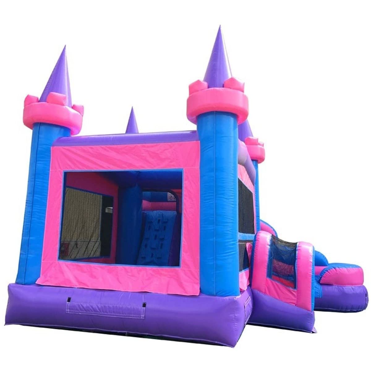 TentandTable Inflatable Bounce House Water Slide for Kids 5-12 Large, Commercial Grade Bouncy Castle for Adults, Jump House, Includes Electric Air Blower, 19' L x 18.5' W x 16' H, Pink Modular TentandTable