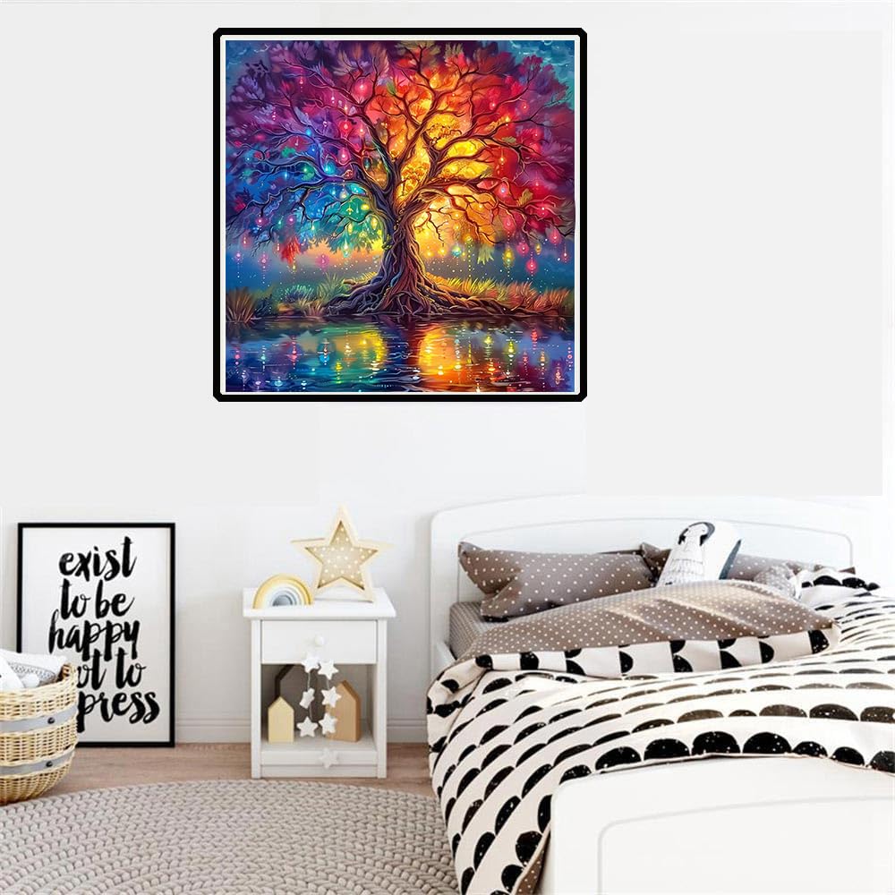 mrpwnle Tree of Life Diamond Art Kits for Adults-Diamond Painting Kits for Adults Beginners, 5D Full Drill Diamonds Painting, DIY Gem Art Crafts Kit Home Wall Decor Gifts 12x12inch mrpwnle