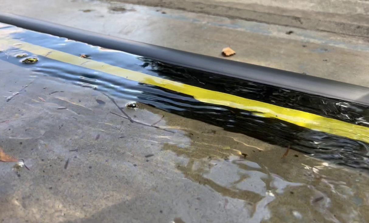 1 ½" High Garage Door Flood Barrier Threshold Kit (8'3") | Flexible PVC | Complete Kit Includes 2 Adhesives | GaraDry GARADRY