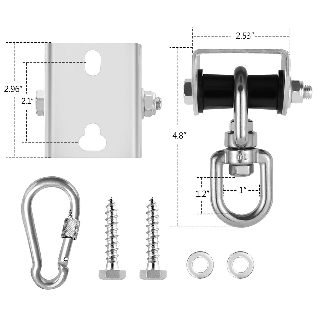 Eapele Heavy Bag Hangers Brackets for Wood Beam 360° Swivel Eapele