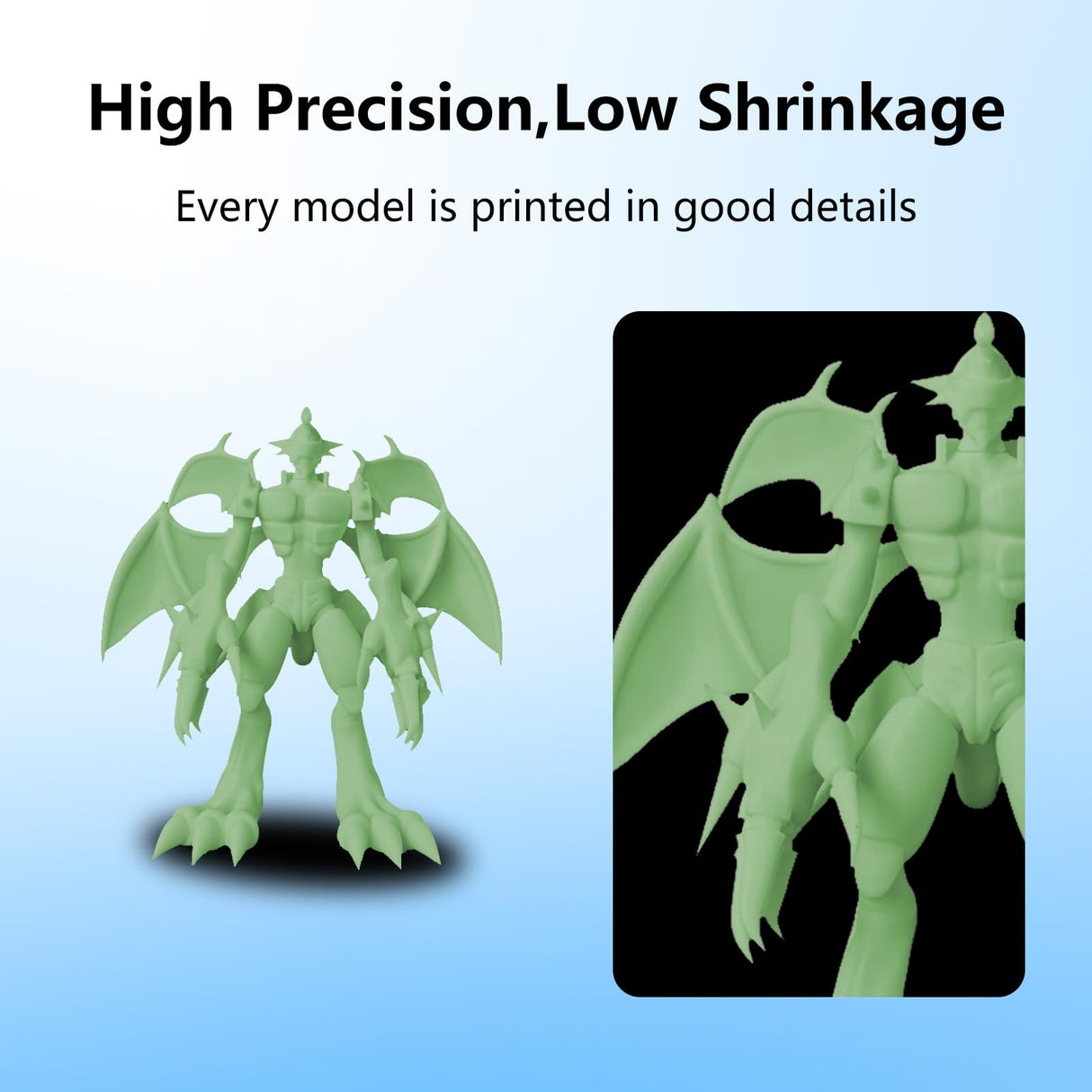 ApexMaker Water Washable Resin 1000g, High Precision, Low Odor, Quick Curing Photopolymer Resin, 395-405nm UV Curing 3D Printing Liquid Photopolymer Resin for LCD DLP SLA 3D Printers ApexMaker