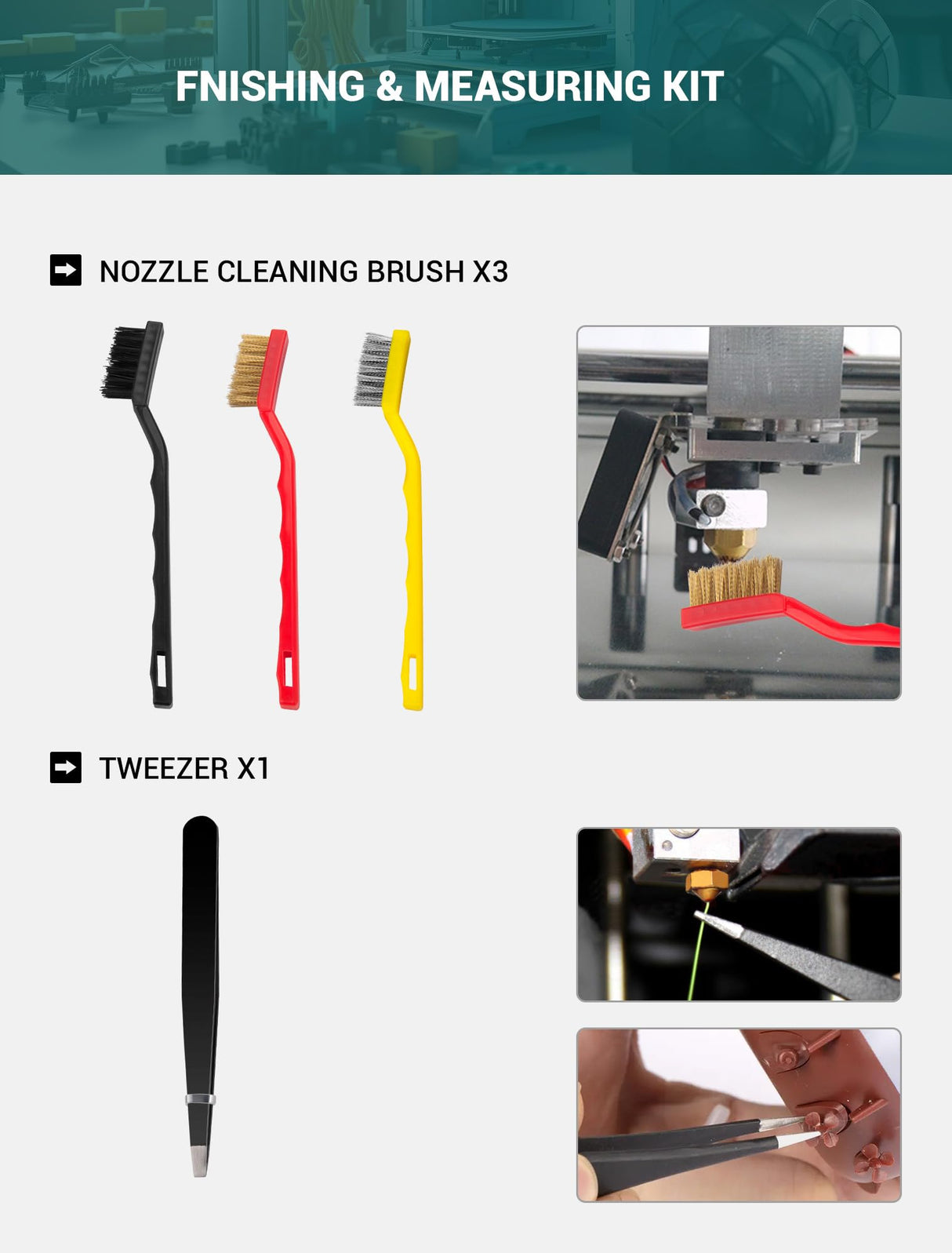 SARDVISA 3D Printer Tools Kit with Zipper Bag, Includes Nozzle Cleaning Set, Scraper, Steel File, Filament Pliers, Carving Knife Set, 3D Print Accessories for Model Removal, Polish, Finish (30-Packs) SARDVISA