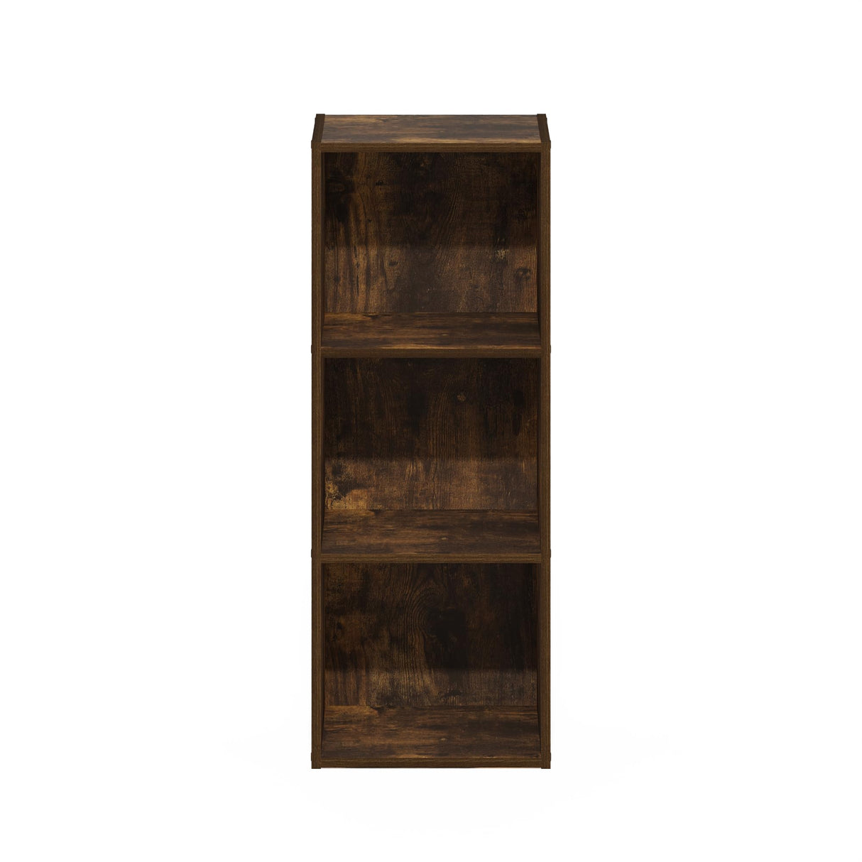 Furinno PASIR Book Shelf, 3-Tier Open Shelves Bookshelf, Bookcase, 9" x 12" x 32", for Living Room, Bedroom, Home Office, Amber Pine Furinno